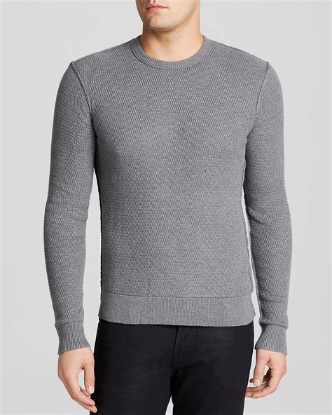 grey michael kors birdseye blocked crewneck sweater|Women's Grey Designer Sweaters & Knits .